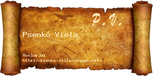 Psenkó Viola névjegykártya